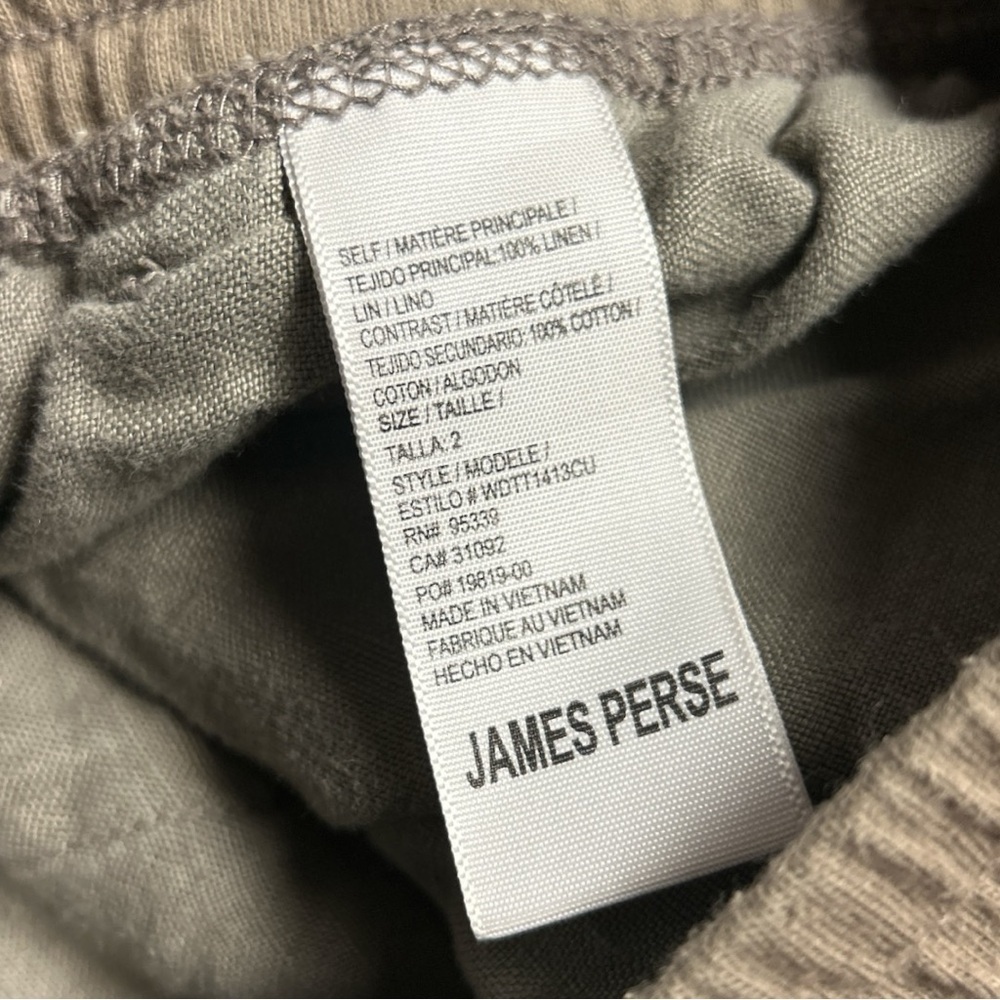 Standard James Perse Women's Matchstick 100% LINEN Straight Pants - Picture 5 of 6